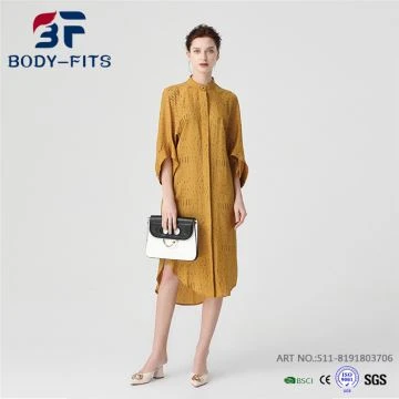 Elegantné šaty s voľnou košeľou Maxi
